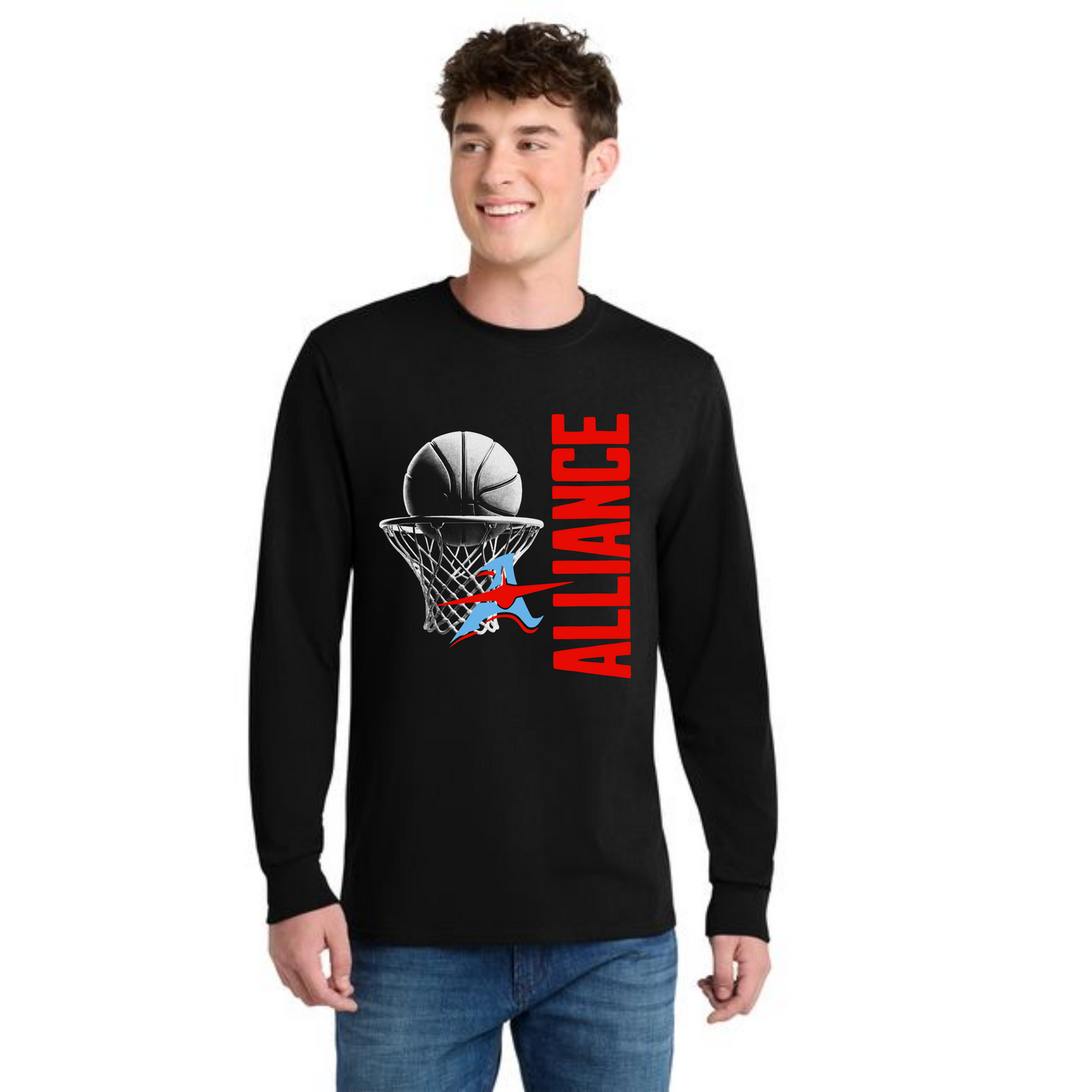 ALLIANCE AVIATORS Basketball PC55LS Port & Company® Long Sleeve Core Blend Tee 5