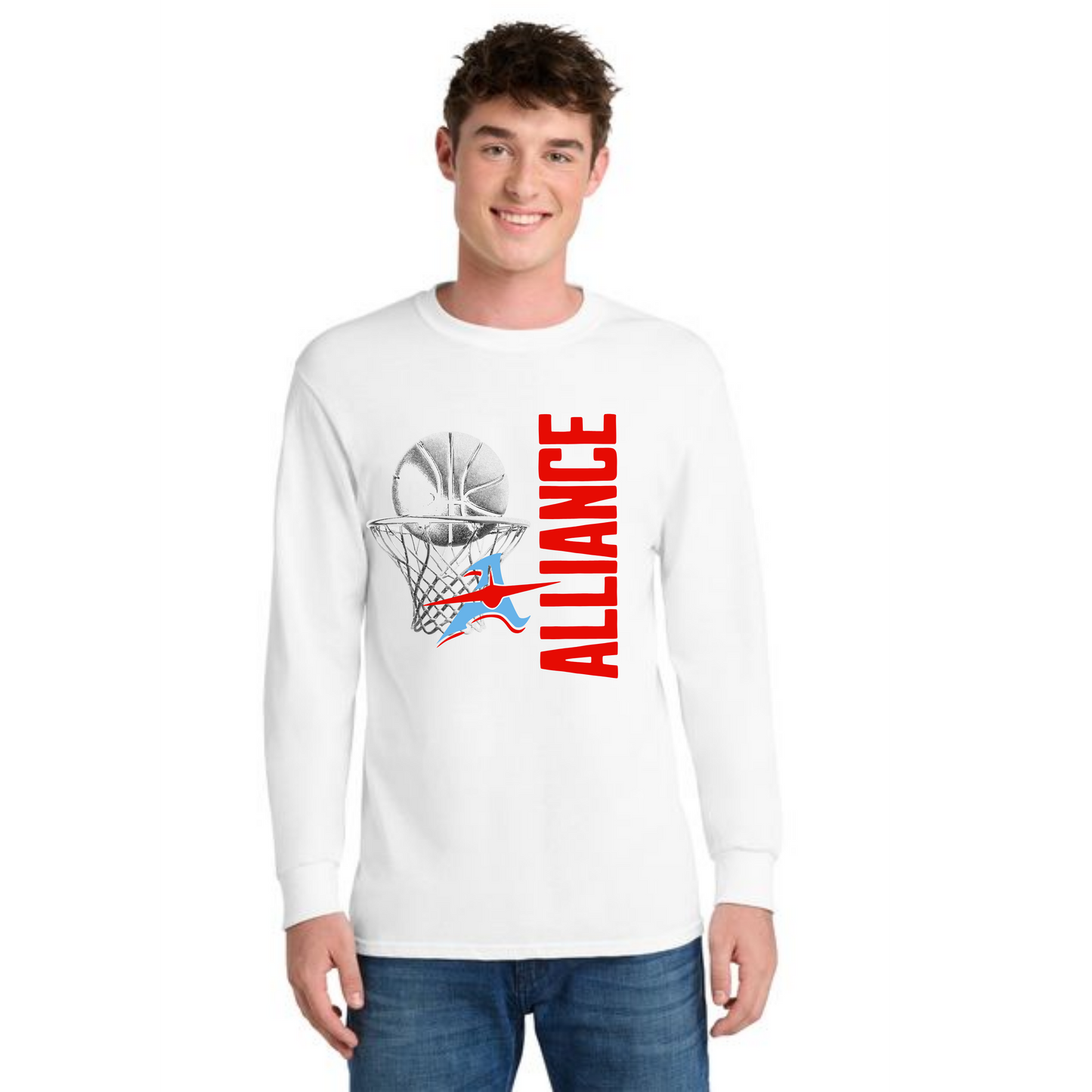 ALLIANCE AVIATORS Basketball PC55LS Port & Company® Long Sleeve Core Blend Tee 5