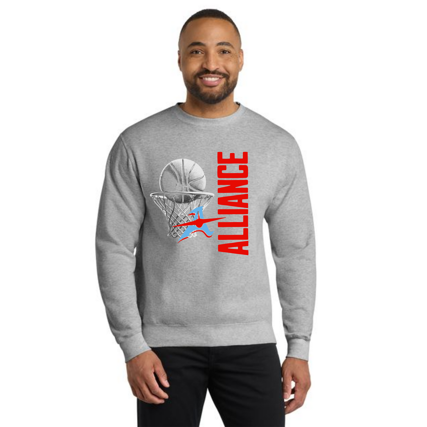 ALLIANCE AVIATORS Basketball PC78 Port & Company® Core Fleece Crewneck Sweatshirt 5