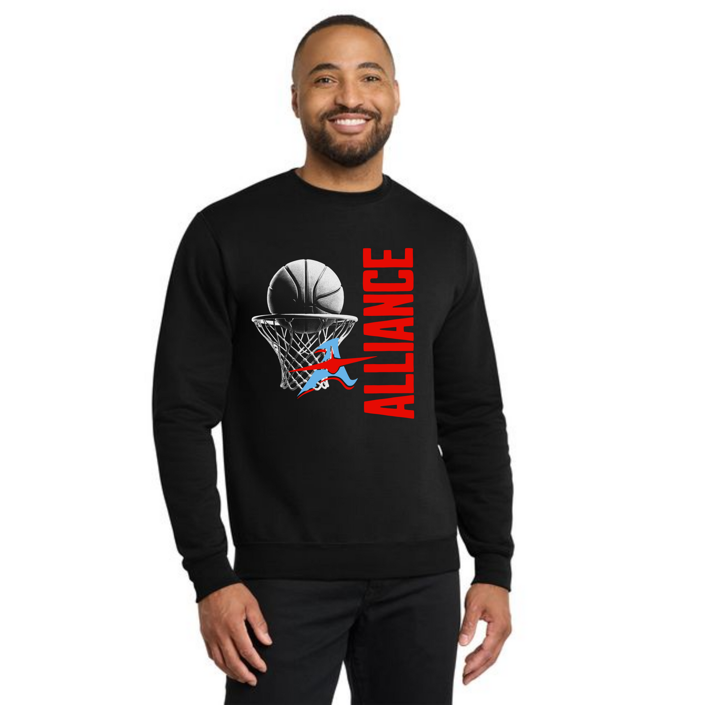 ALLIANCE AVIATORS Basketball PC78 Port & Company® Core Fleece Crewneck Sweatshirt 5