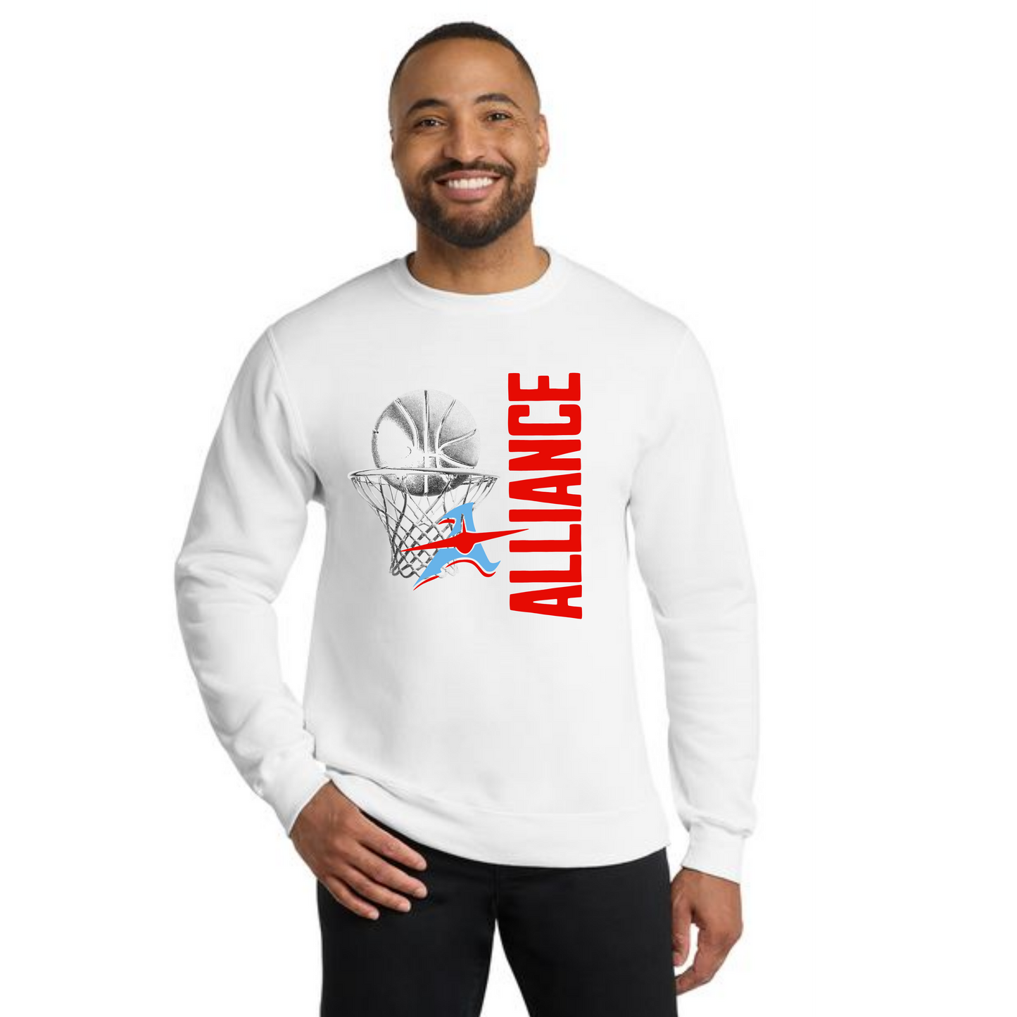 ALLIANCE AVIATORS Basketball PC78 Port & Company® Core Fleece Crewneck Sweatshirt 5