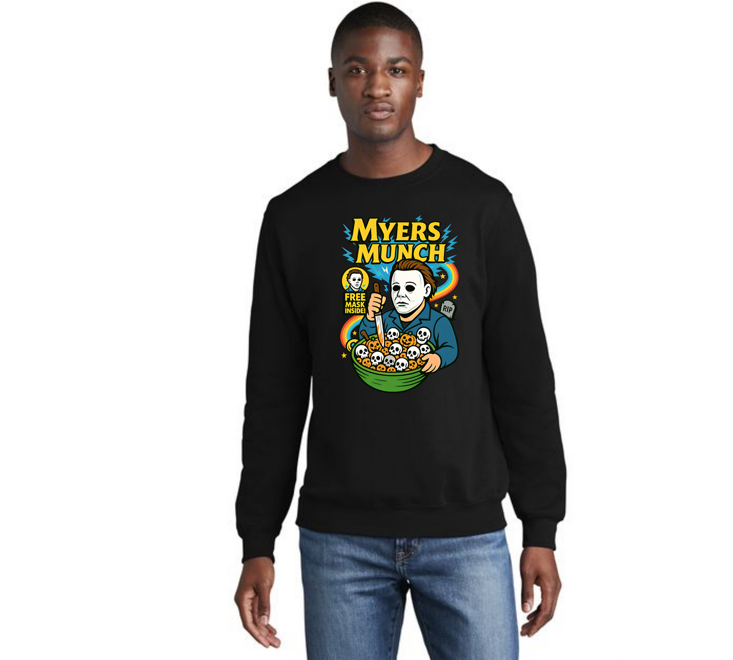 HALLOWEEN MYERS MUNCH Port & Company® Core Fleece Crewneck Sweatshirt HW-3