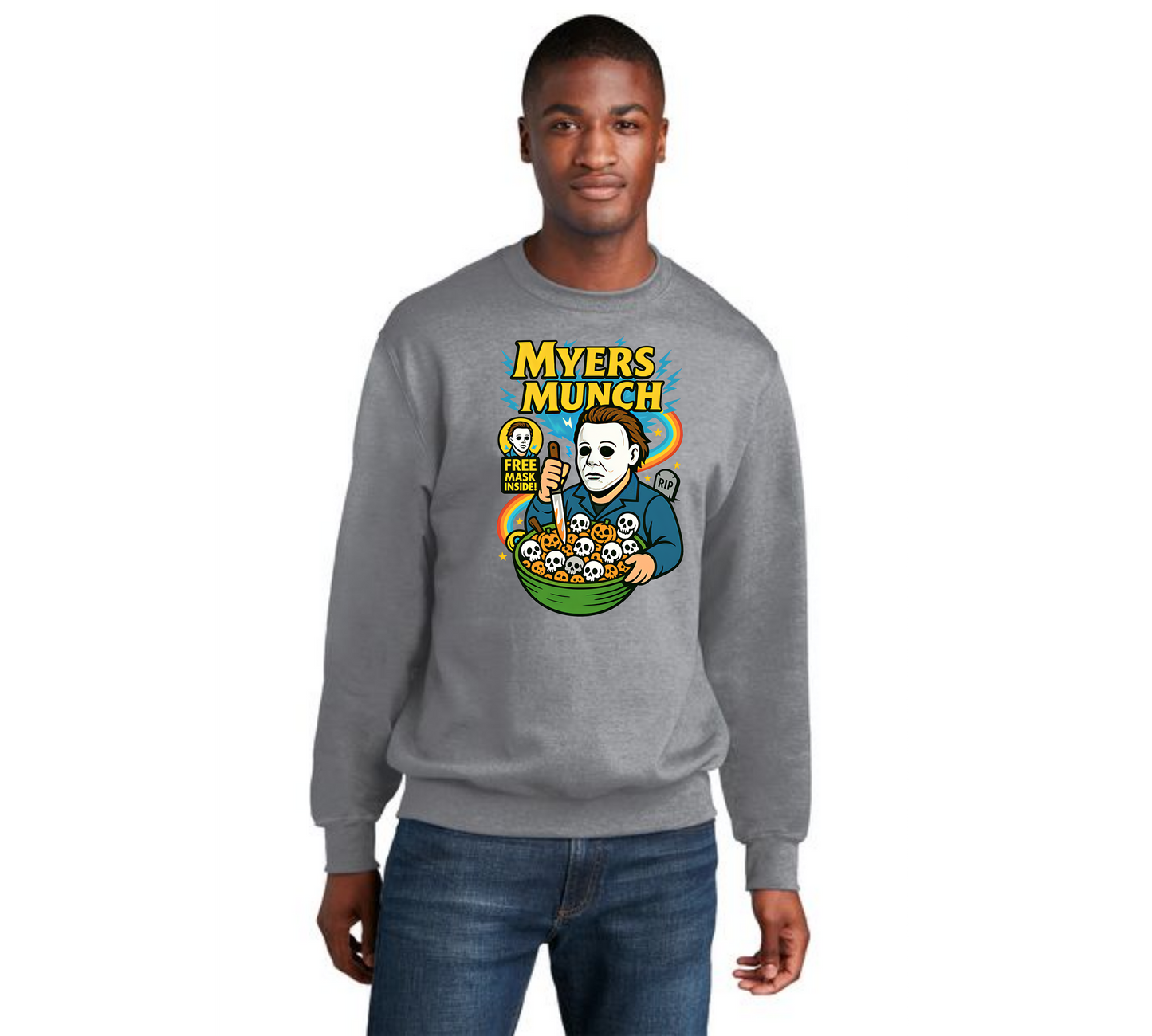 HALLOWEEN MYERS MUNCH Port & Company® Core Fleece Crewneck Sweatshirt HW-3