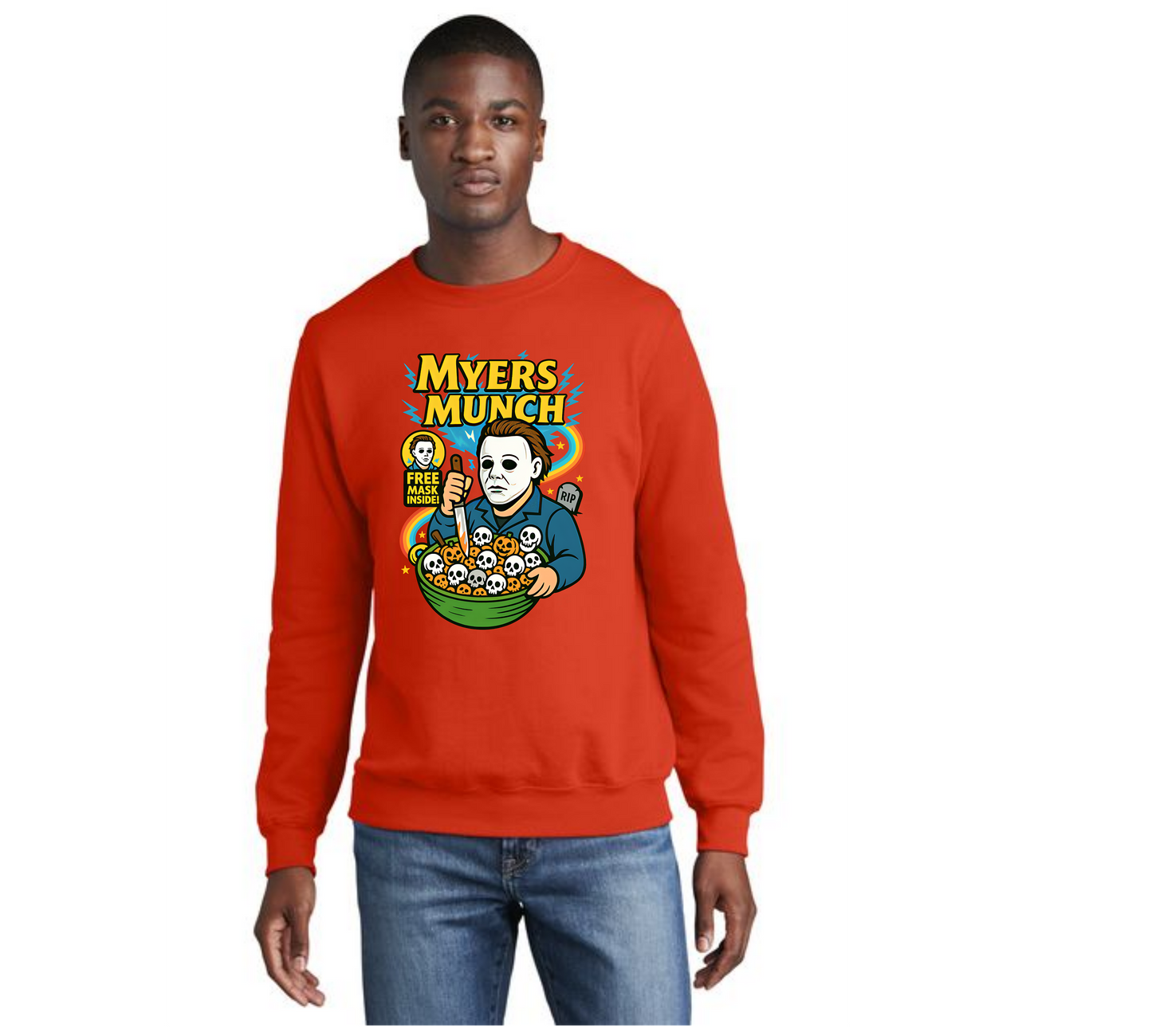 HALLOWEEN MYERS MUNCH Port & Company® Core Fleece Crewneck Sweatshirt HW-3