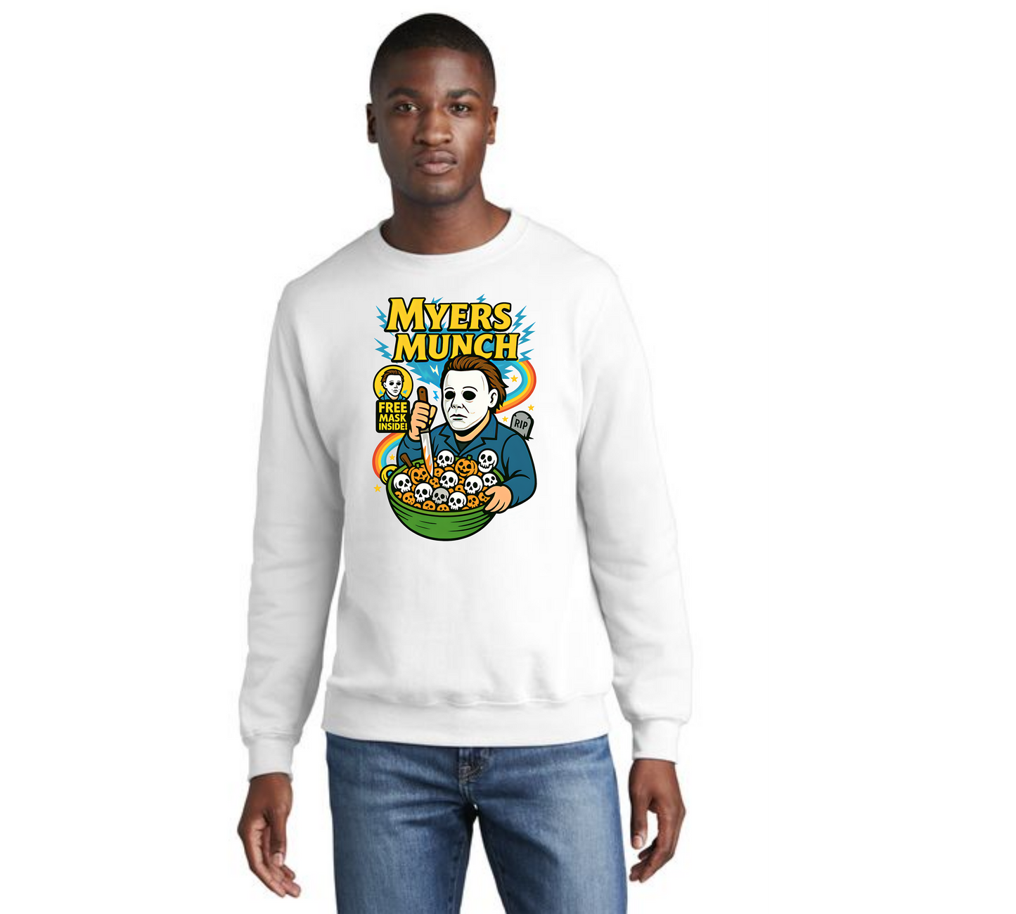 HALLOWEEN MYERS MUNCH Port & Company® Core Fleece Crewneck Sweatshirt HW-3