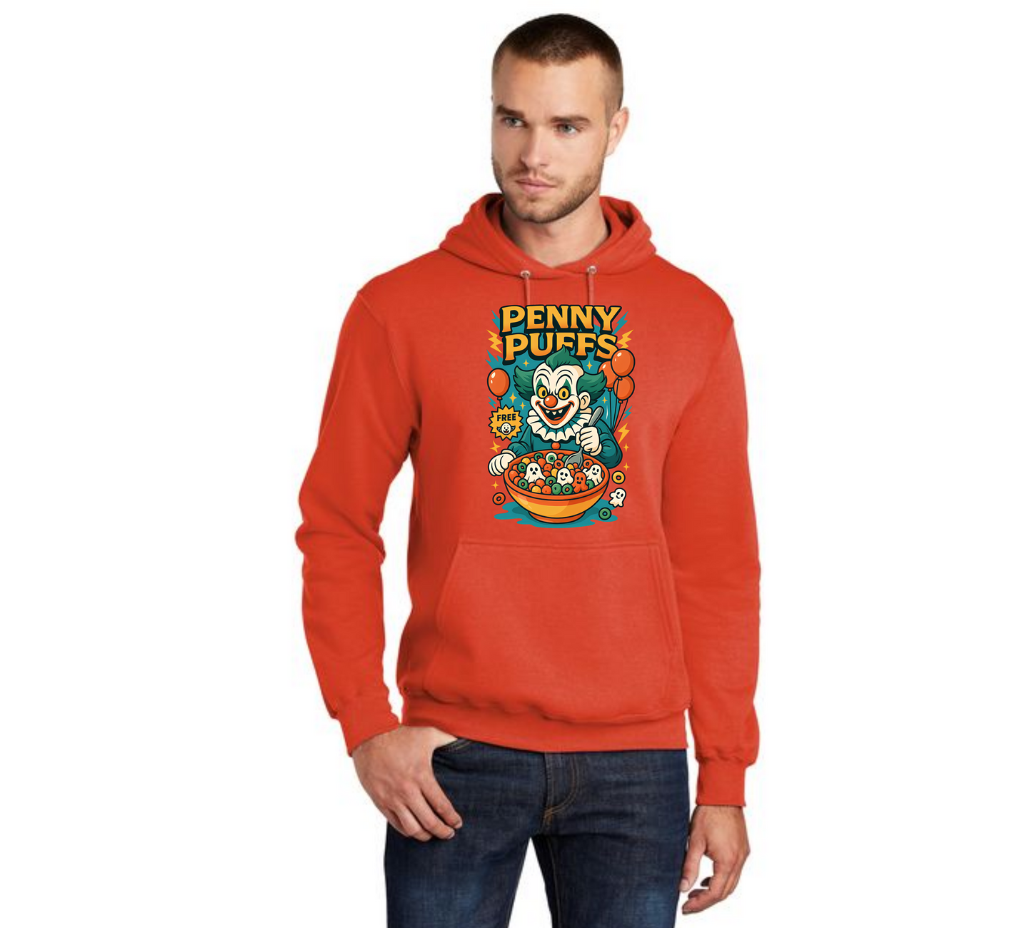 HALLOWEEN PENNY PUFFS PC78H Port & Company® Core Fleece Pullover Hooded Sweatshirt HW-4
