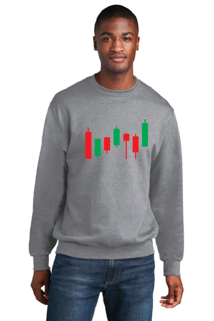 CANDLE STICK PATTERN PC78 Port & Company® Core Fleece Crewneck Sweatshirt 2