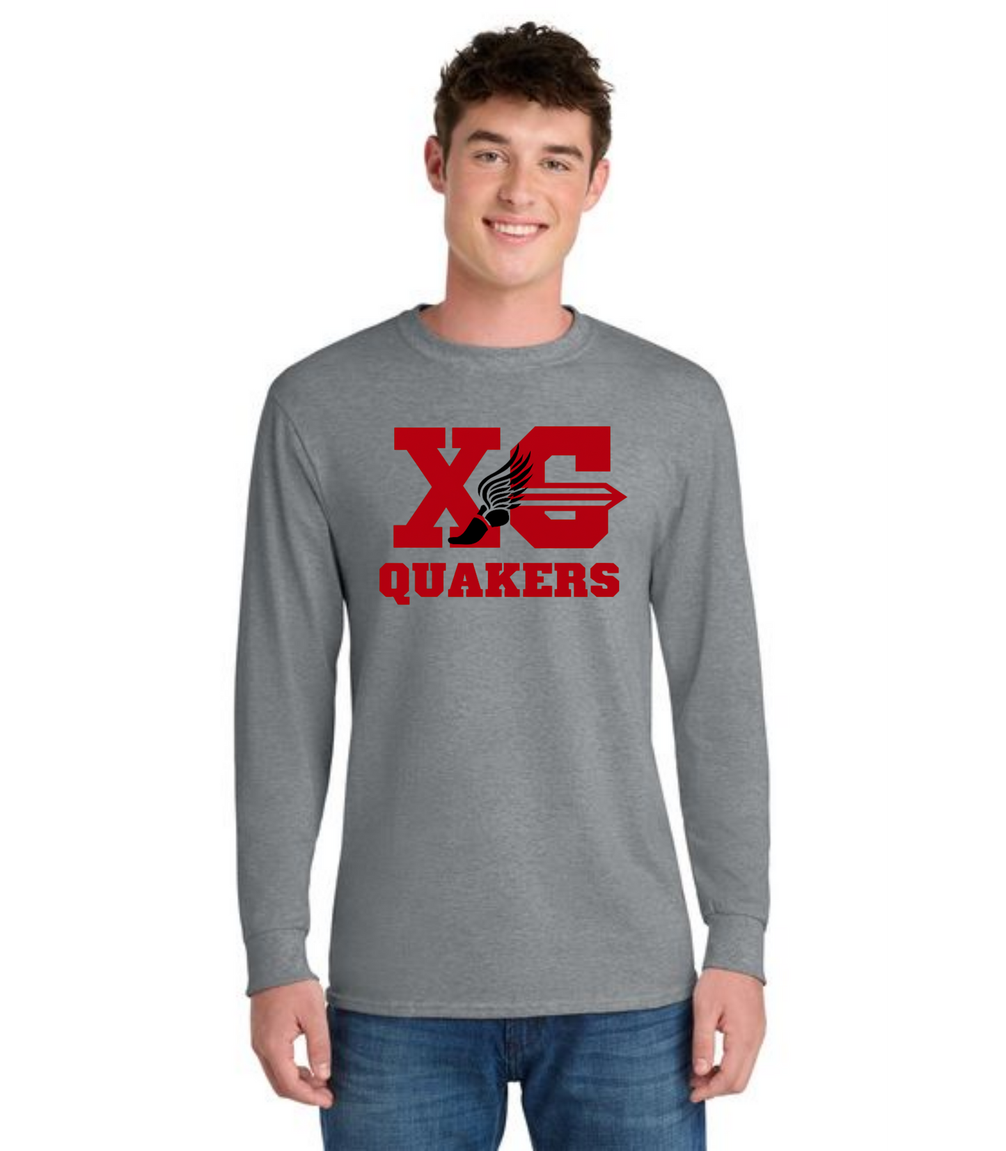 SALEM QUAKERS CROSS COUNTRY PC54LS Port & Company® Long Sleeve Core Cotton Tee 9