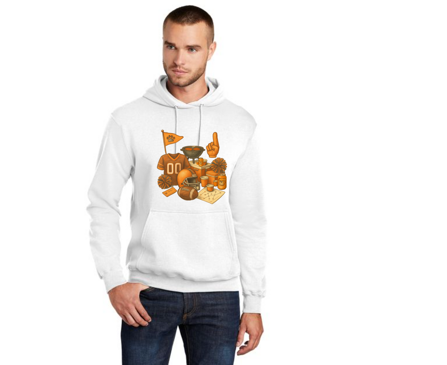 EAST PALESTINE FOOTBALL PC78H Port & Company® Core Fleece Pullover Hooded Sweatshirt 3