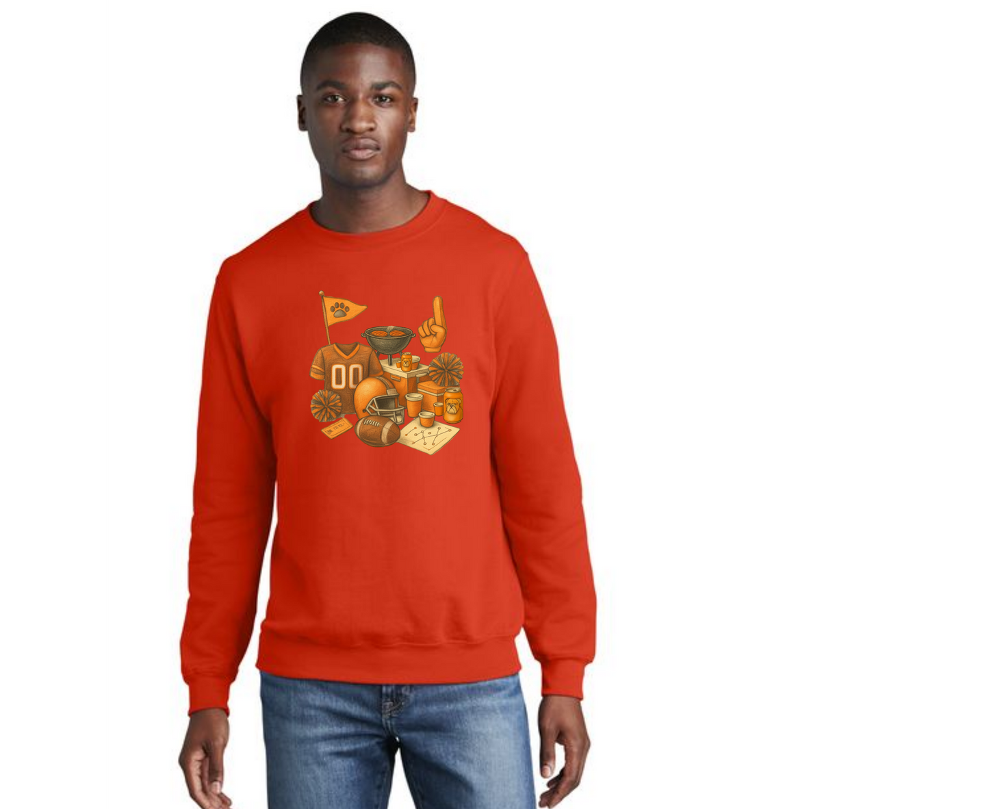 EAST PALESTINE FOOTBALL PC78 Core Fleece Crewneck Sweatshirt 3
