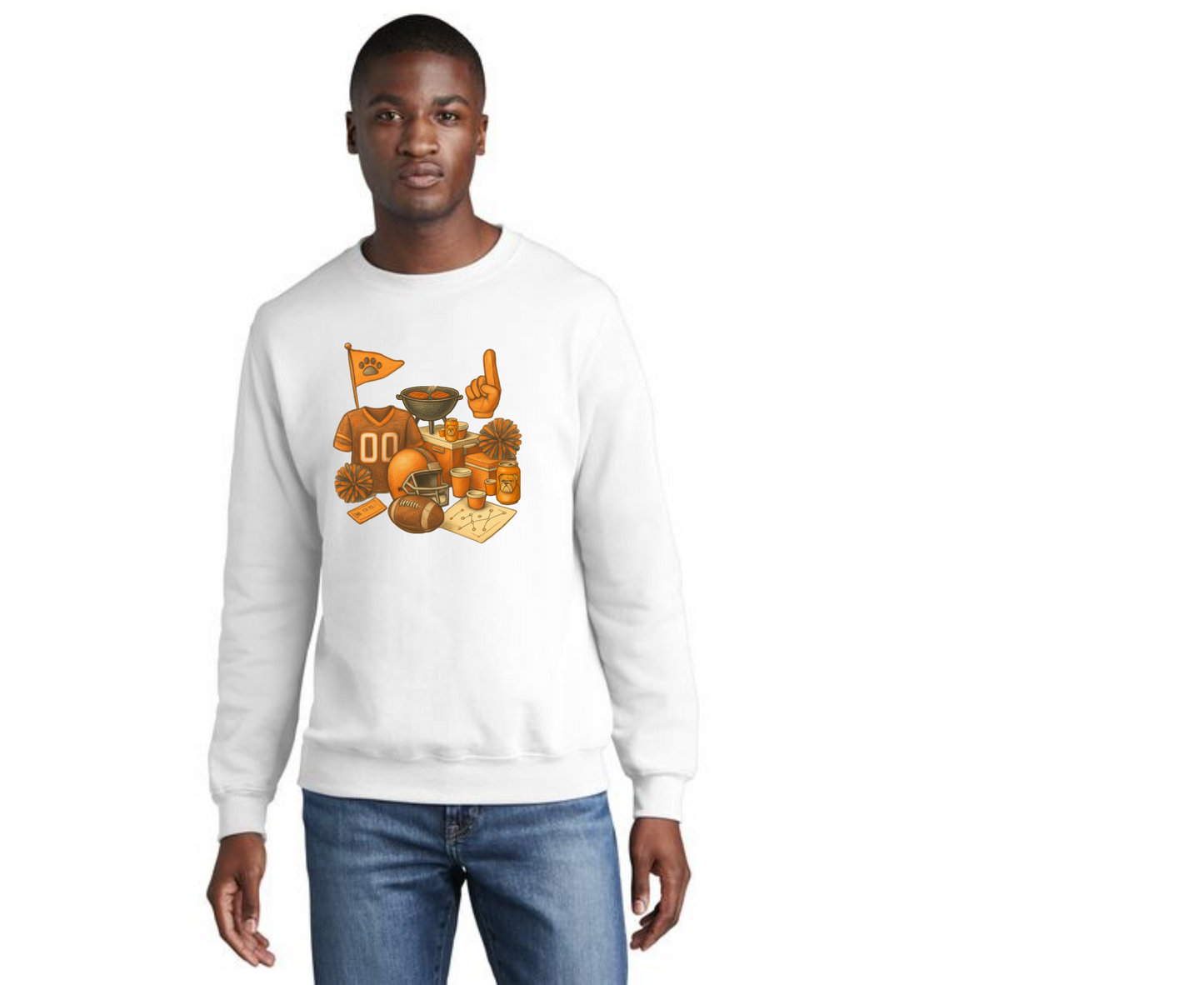 EAST PALESTINE FOOTBALL PC78 Core Fleece Crewneck Sweatshirt 3