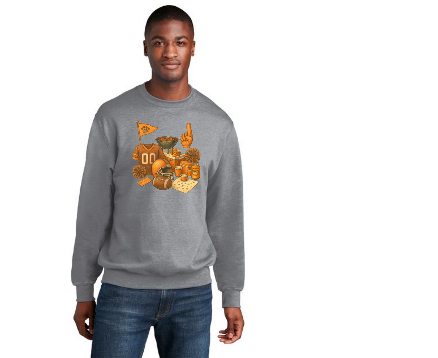 EAST PALESTINE FOOTBALL PC78 Core Fleece Crewneck Sweatshirt 3