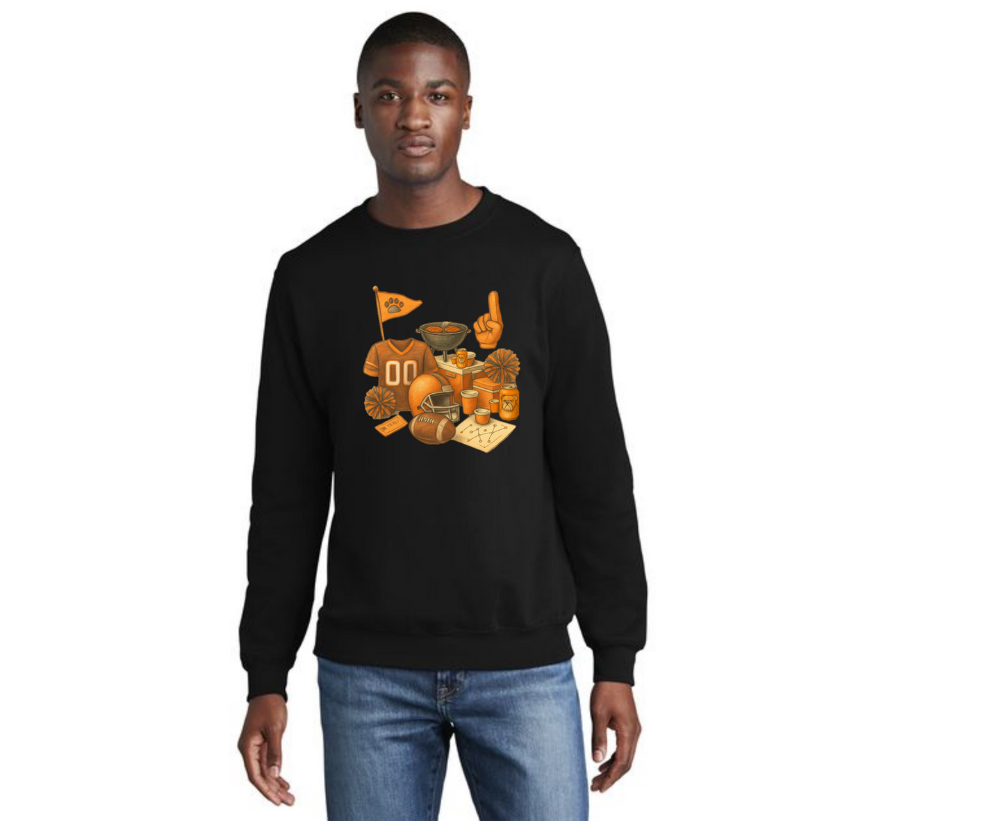 EAST PALESTINE FOOTBALL PC78 Core Fleece Crewneck Sweatshirt 3