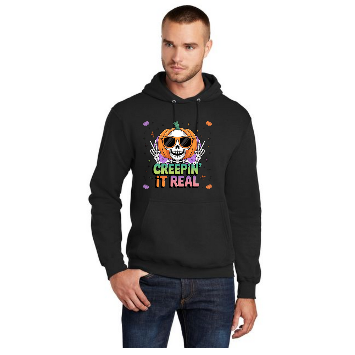 HALLOWEEN PC78H Port & Company® Core Fleece Pullover Hooded Sweatshirt HW-34