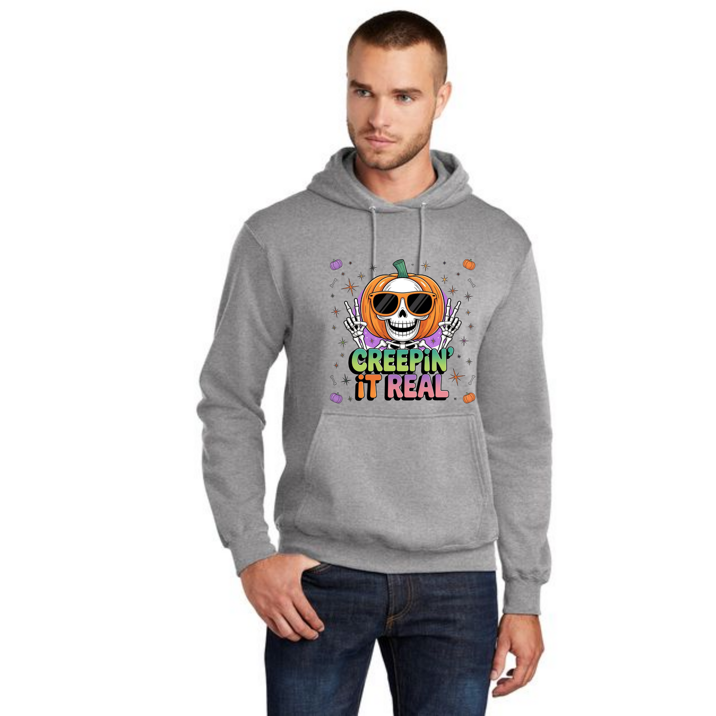 HALLOWEEN PC78H Port & Company® Core Fleece Pullover Hooded Sweatshirt HW-34