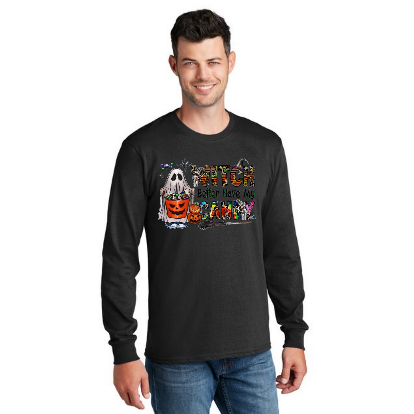 HALLOWEEN PC55LS Port & Company® Long Sleeve Core Cotton Tee HW-36