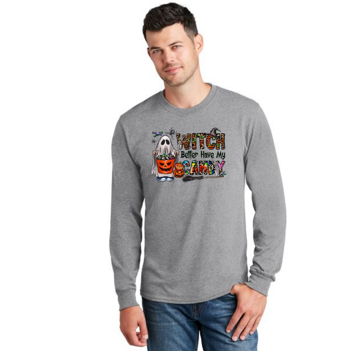 HALLOWEEN PC55LS Port & Company® Long Sleeve Core Cotton Tee HW-36
