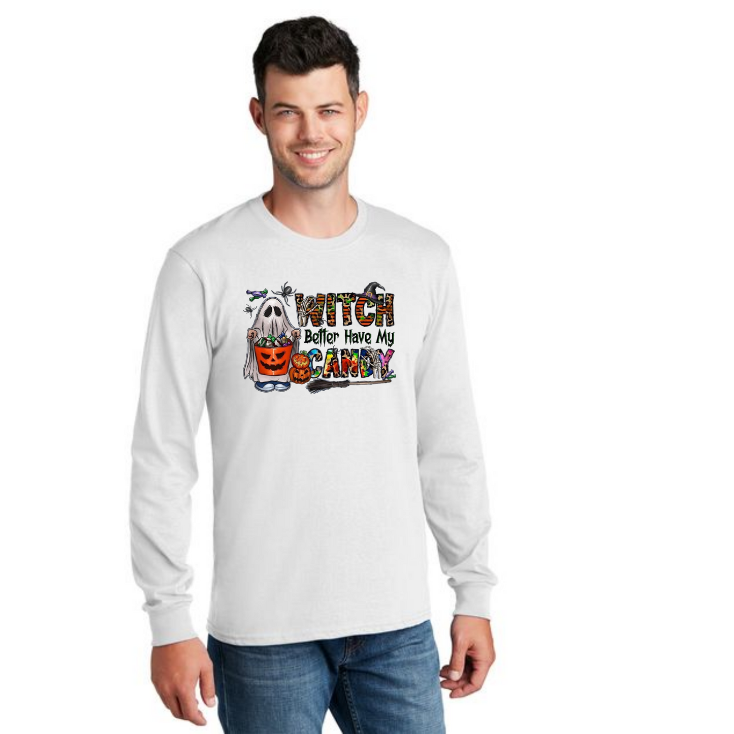 HALLOWEEN PC55LS Port & Company® Long Sleeve Core Cotton Tee HW-36