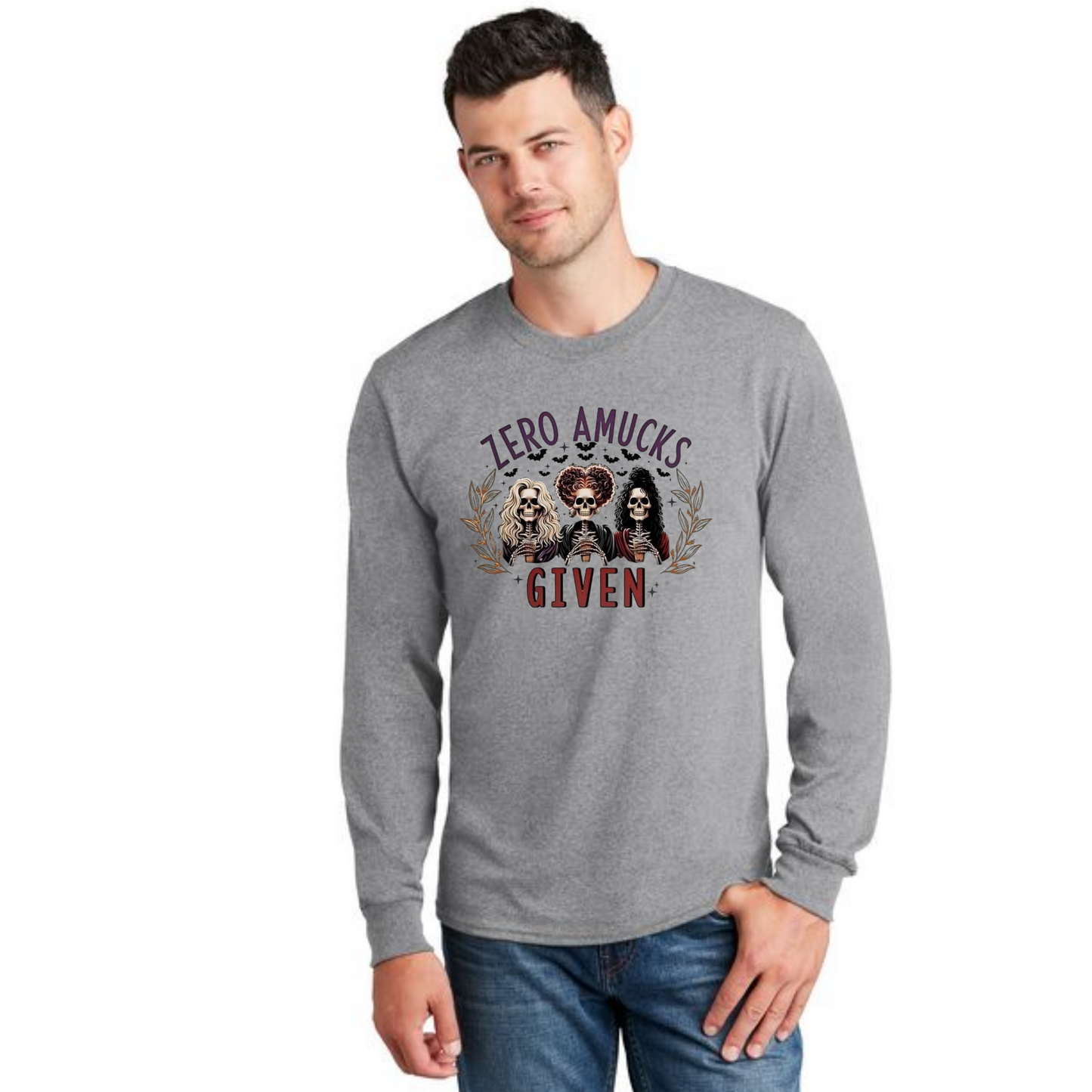 HALLOWEEN PC55LS Port & Company® Long Sleeve Core Cotton Tee HW-37
