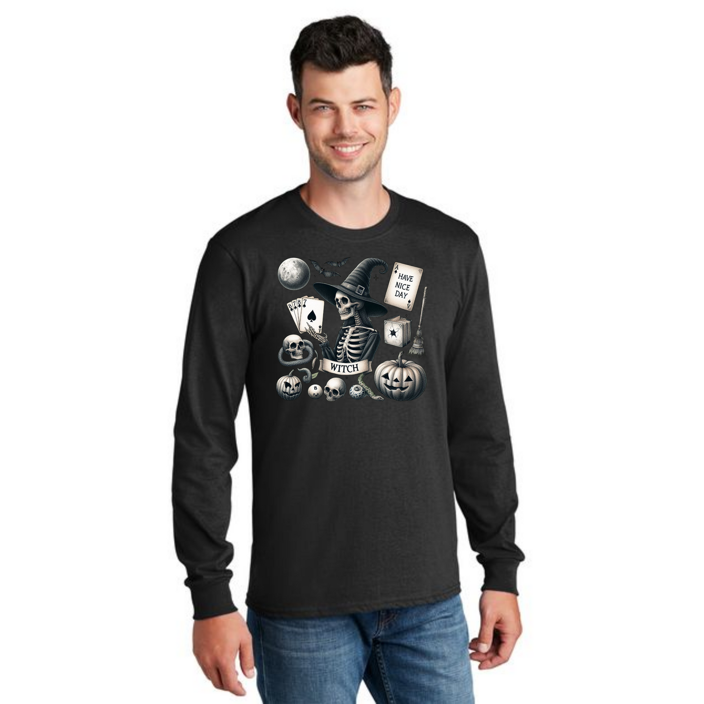 HALLOWEEN PC55LS Port & Company® Long Sleeve Core Cotton Tee HW-28