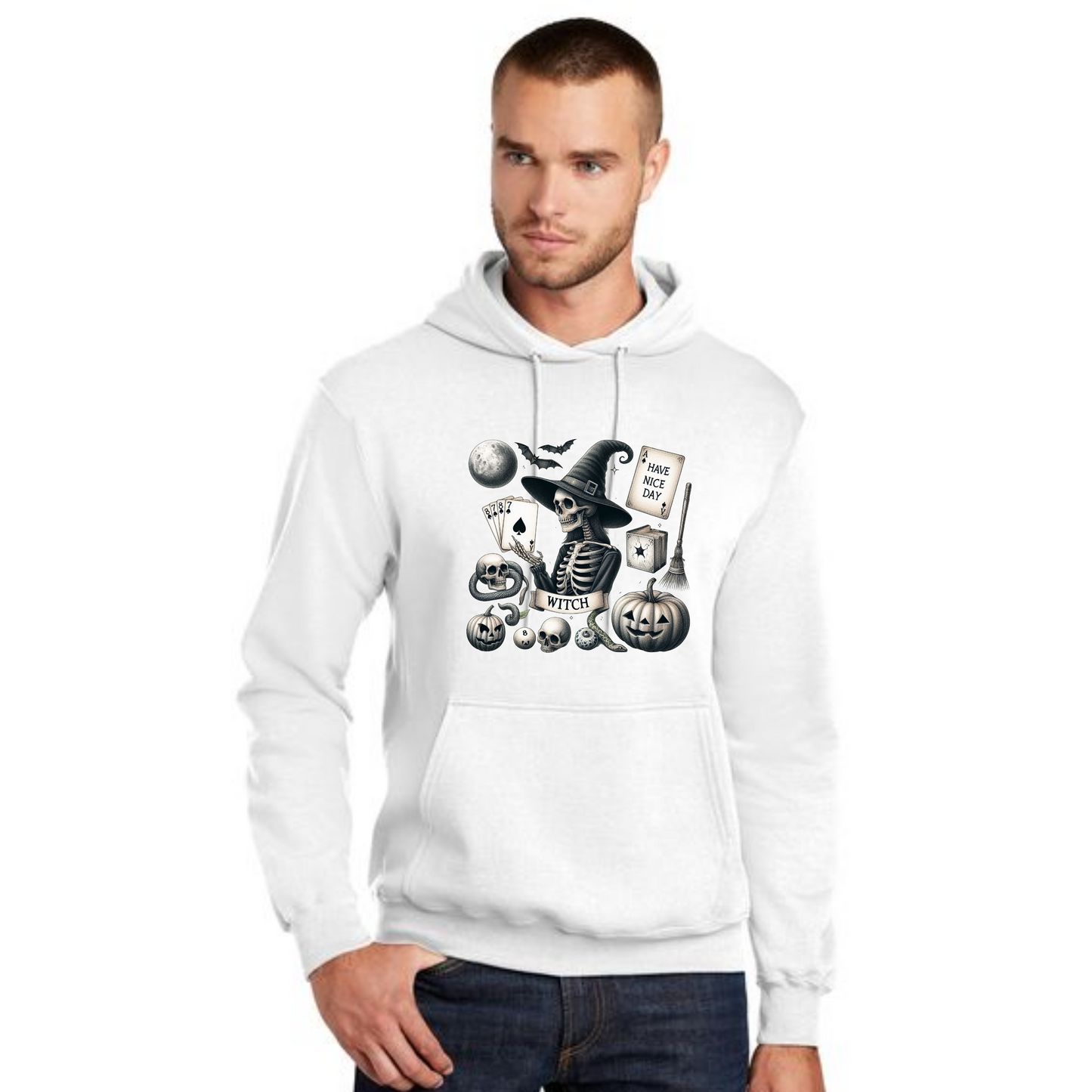HALLOWEEN PC78H Port & Company® Core Fleece Pullover Hooded Sweatshirt HW-28