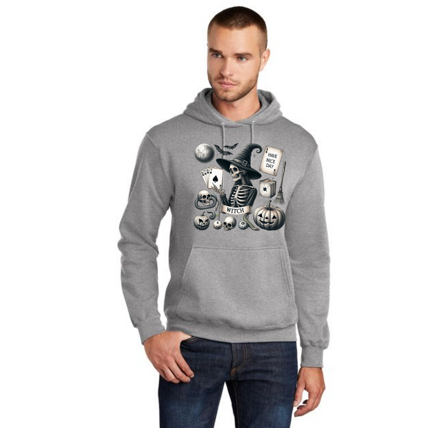 HALLOWEEN PC78H Port & Company® Core Fleece Pullover Hooded Sweatshirt HW-28