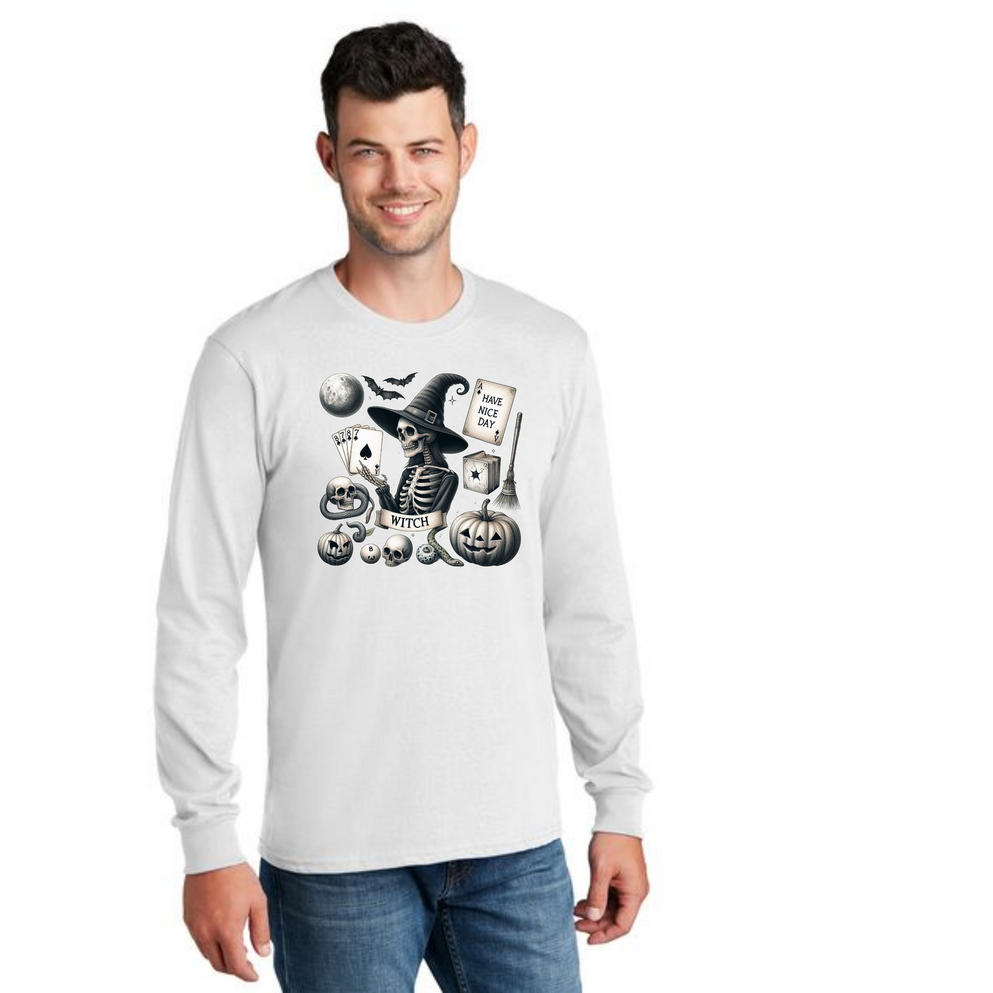 HALLOWEEN PC55LS Port & Company® Long Sleeve Core Cotton Tee HW-28