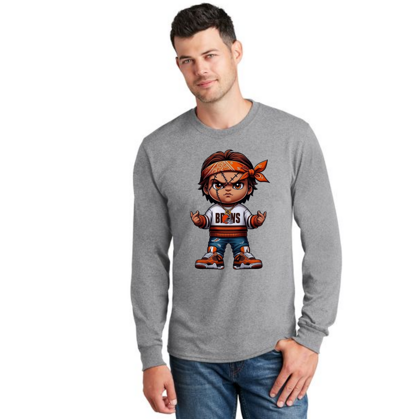 HALLOWEEN PC55LS Port & Company® Long Sleeve Core Cotton Tee HW-33