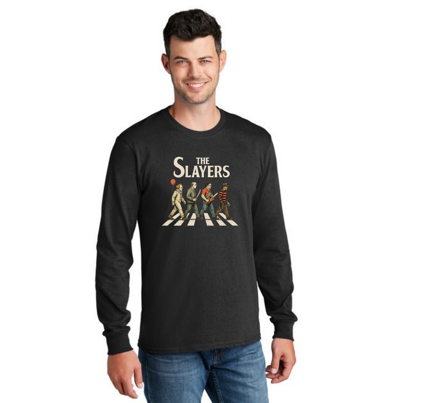 HALLOWEEN THE SLAYER PC55LS Port & Company® Long Sleeve Core Cotton Tee HW-9