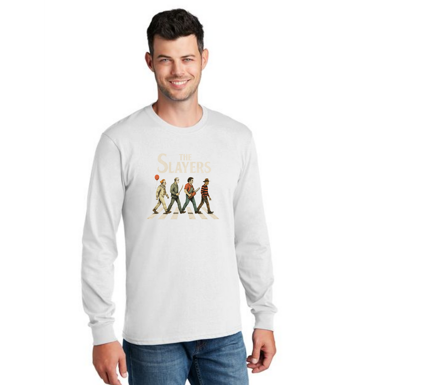 HALLOWEEN THE SLAYER PC55LS Port & Company® Long Sleeve Core Cotton Tee HW-9