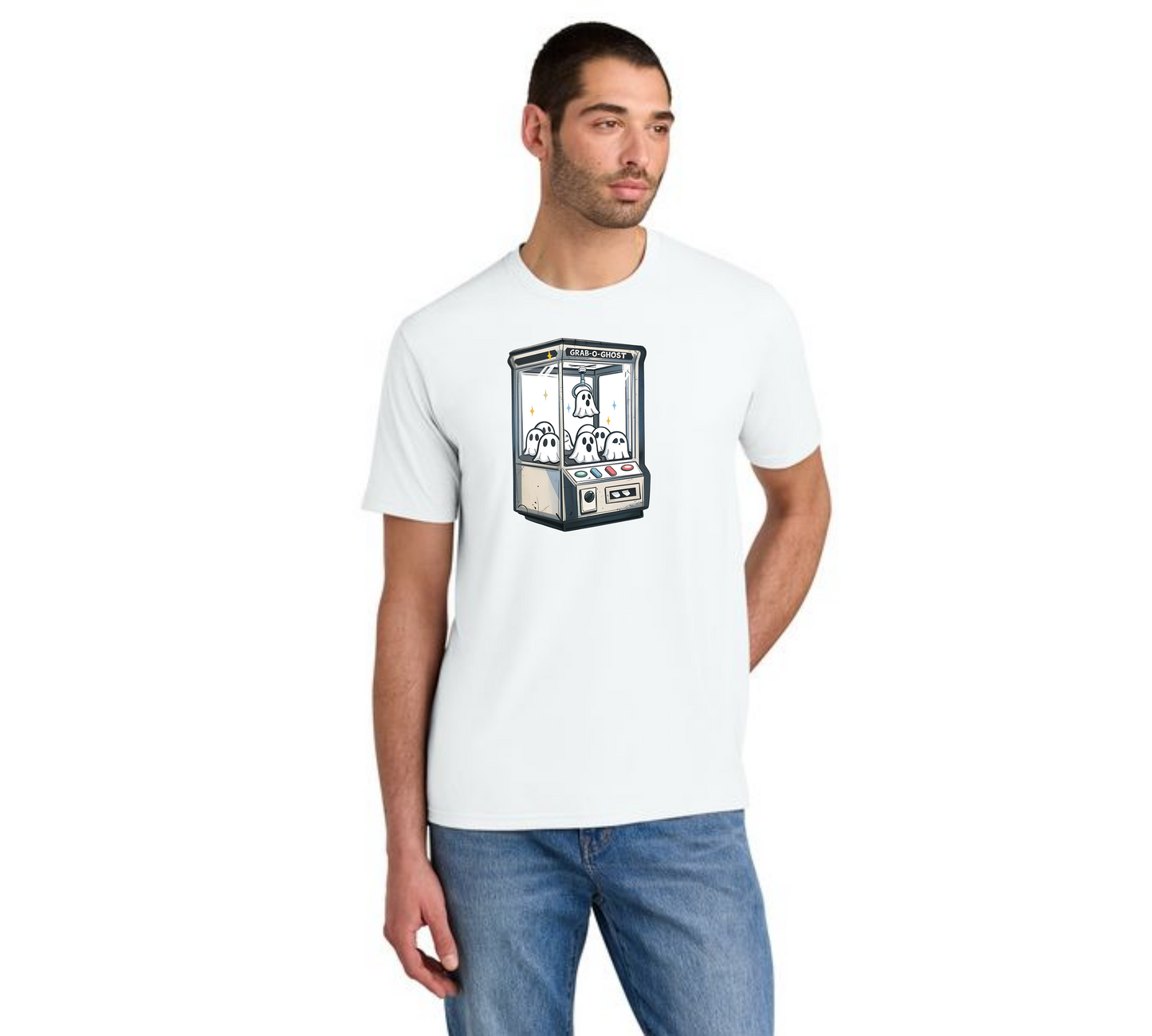 HALLOWEEN GRAB A GHOST PC55LS Port & Company® Long Sleeve Core Cotton Tee HW-16