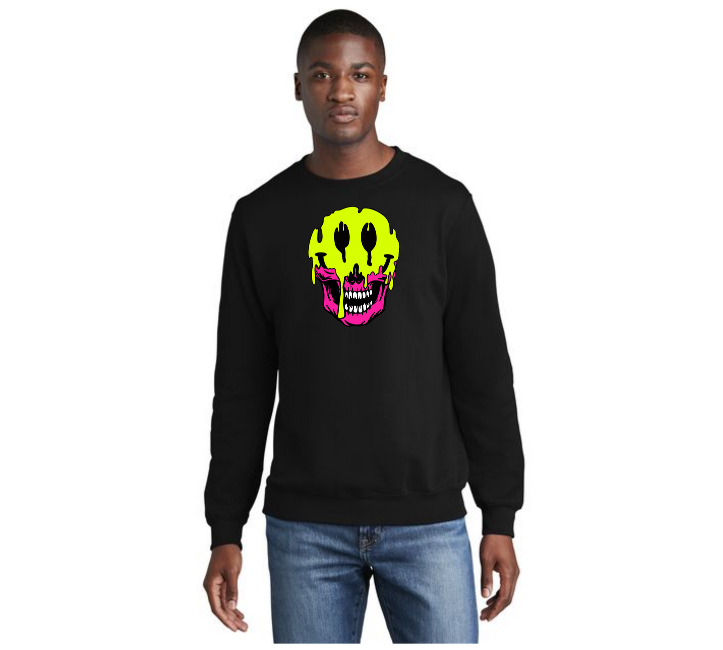 HALLOWEEN MASK Port & Company® Core Fleece Crewneck Sweatshirt HW-17