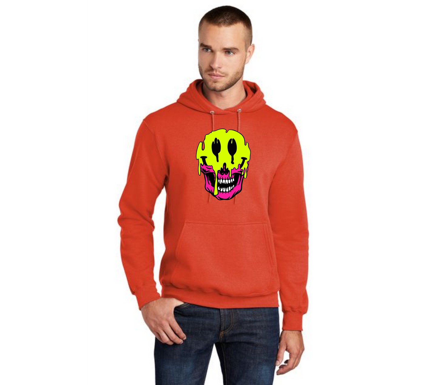 HALLOWEEN MASK PC78H Port & Company® Core Fleece Pullover Hooded Sweatshirt HW-17