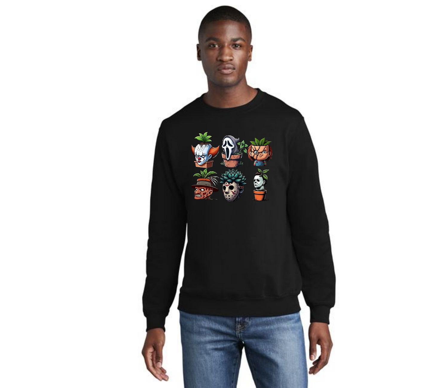 HALLOWEEN SCARY PLANTERS Port & Company® Core Fleece Crewneck Sweatshirt HW-18