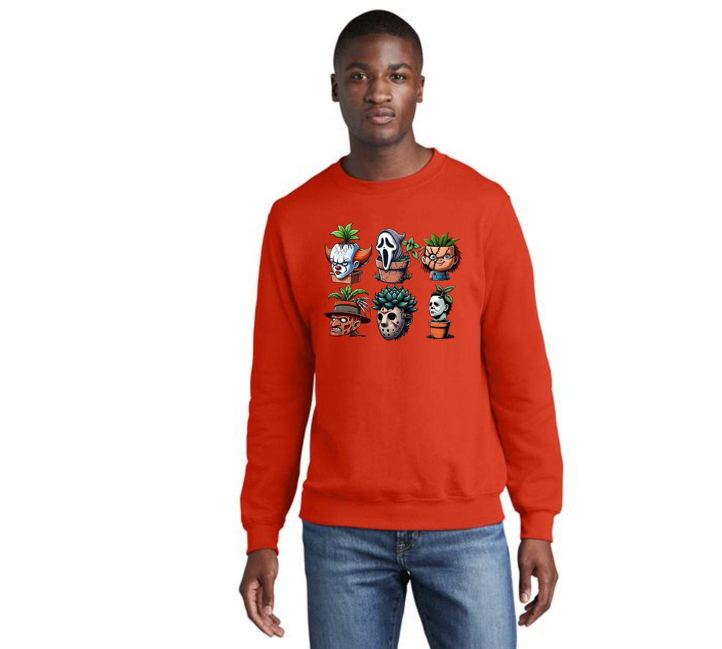 HALLOWEEN SCARY PLANTERS Port & Company® Core Fleece Crewneck Sweatshirt HW-18