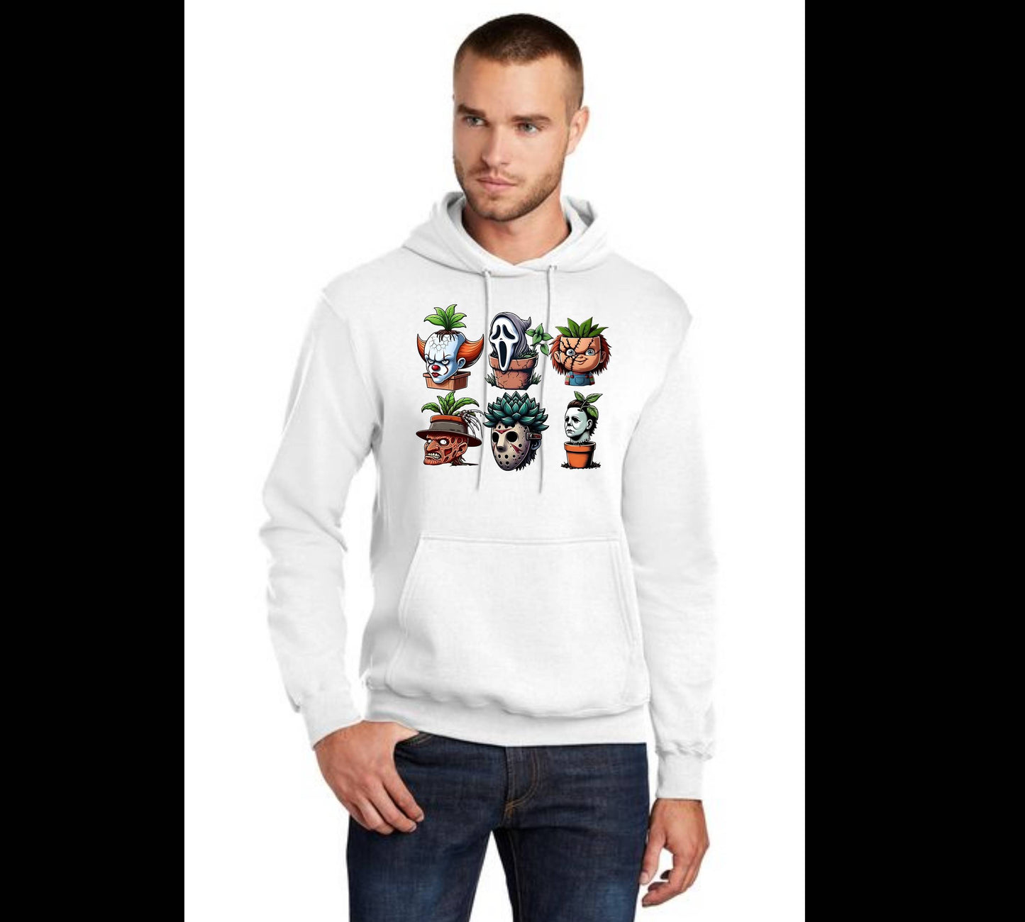 HALLOWEEN HORROR PLANTERS PC78H Port & Company® Core Fleece Pullover Hooded Sweatshirt HW-18