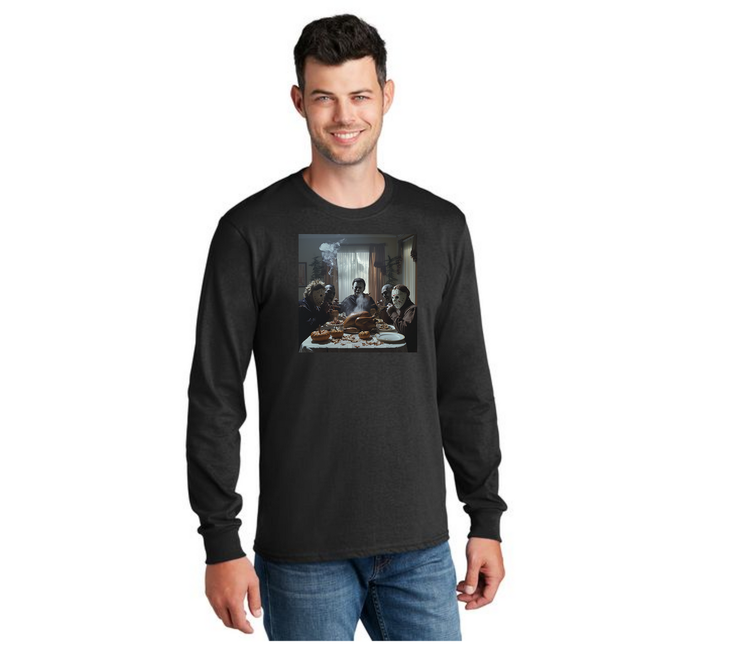 HALLOWEEN FINAL TABLE PC55LS Port & Company® Long Sleeve Core Cotton HW-10