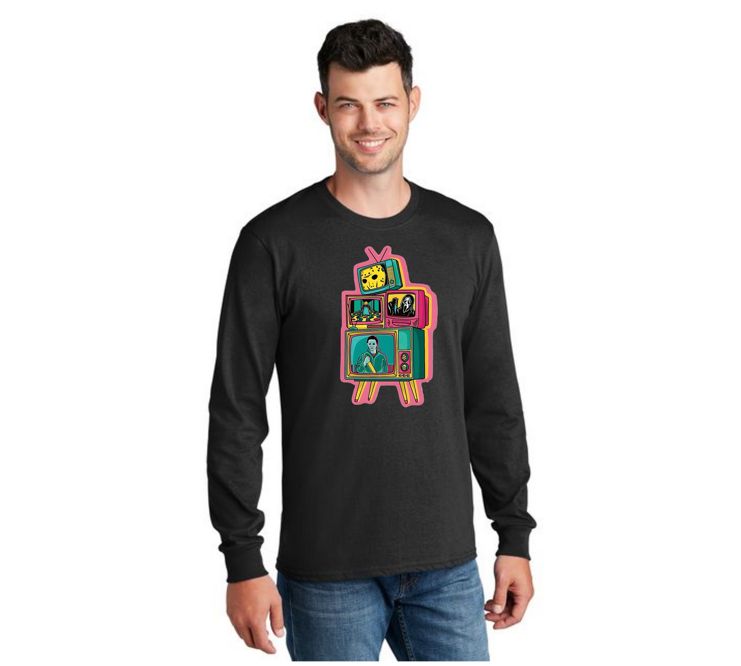HALLOWEEN TV SLAYERS PC55LS Port & Company® Long Sleeve Core Cotton Tee -11