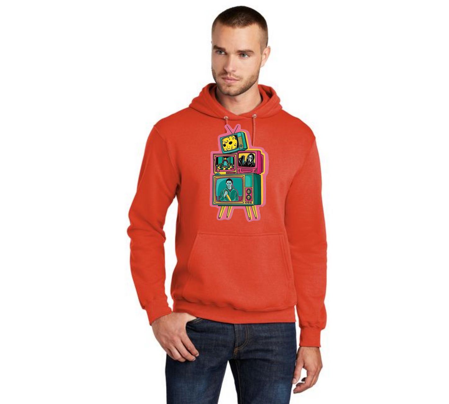 HALLOWEEN TV SLAYERS PC78H Port & Company® Core Fleece Pullover Hooded Sweatshirt HW-11