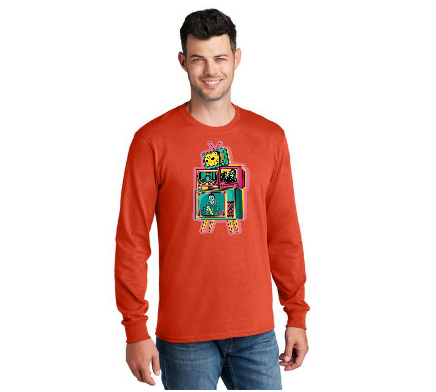 HALLOWEEN TV SLAYERS PC55LS Port & Company® Long Sleeve Core Cotton Tee -11