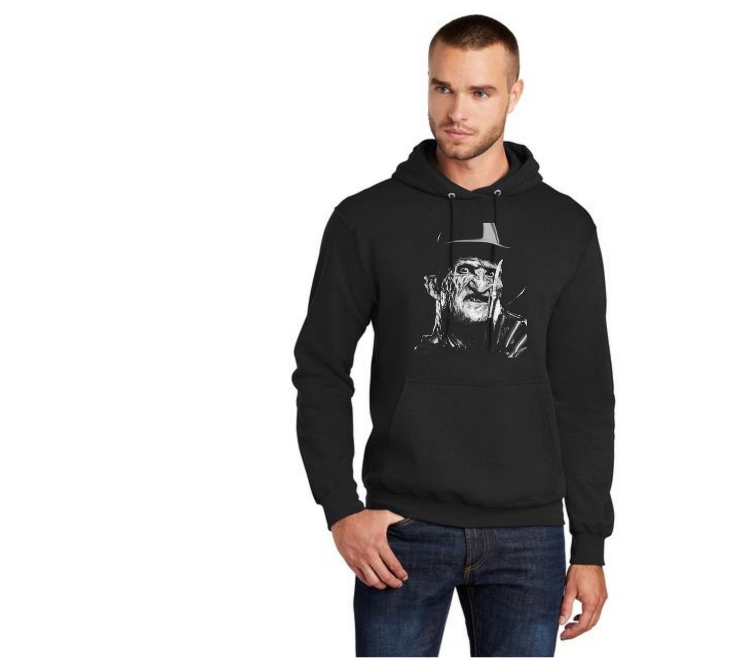 HALLOWEEN FREDDY Port & Company® Core Fleece Pullover Hooded Sweatshirt HW-12