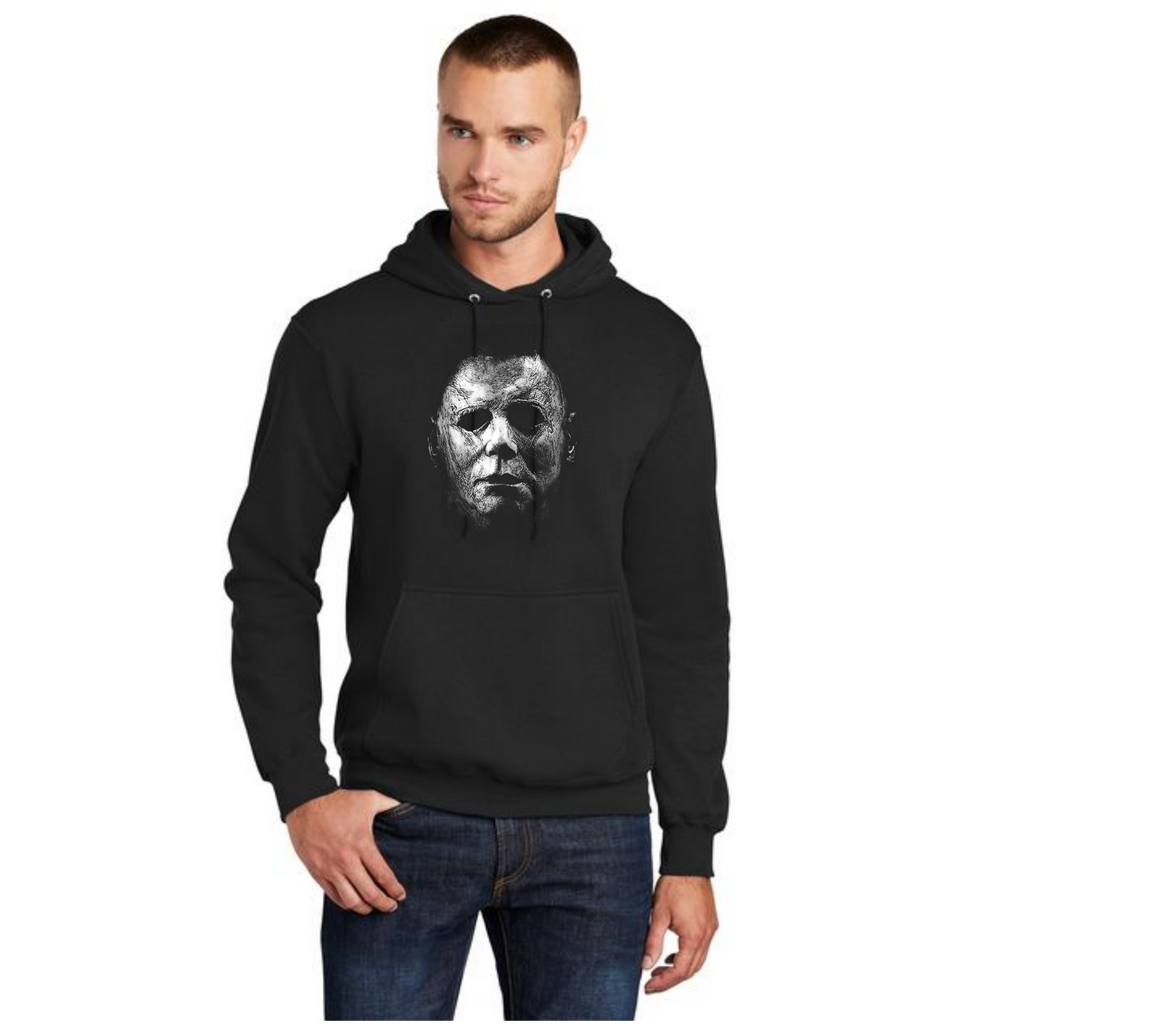HALLOWEEN FINAL JASON Port & Company® Core Fleece Pullover Hooded Sweatshirt HW-14