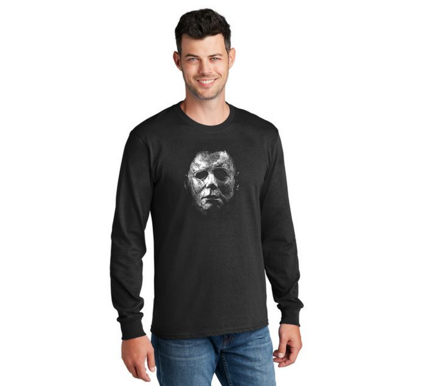 HALLOWEEN JASON PC55LS Port & Company® Long Sleeve Core Cotton Tee HW-14