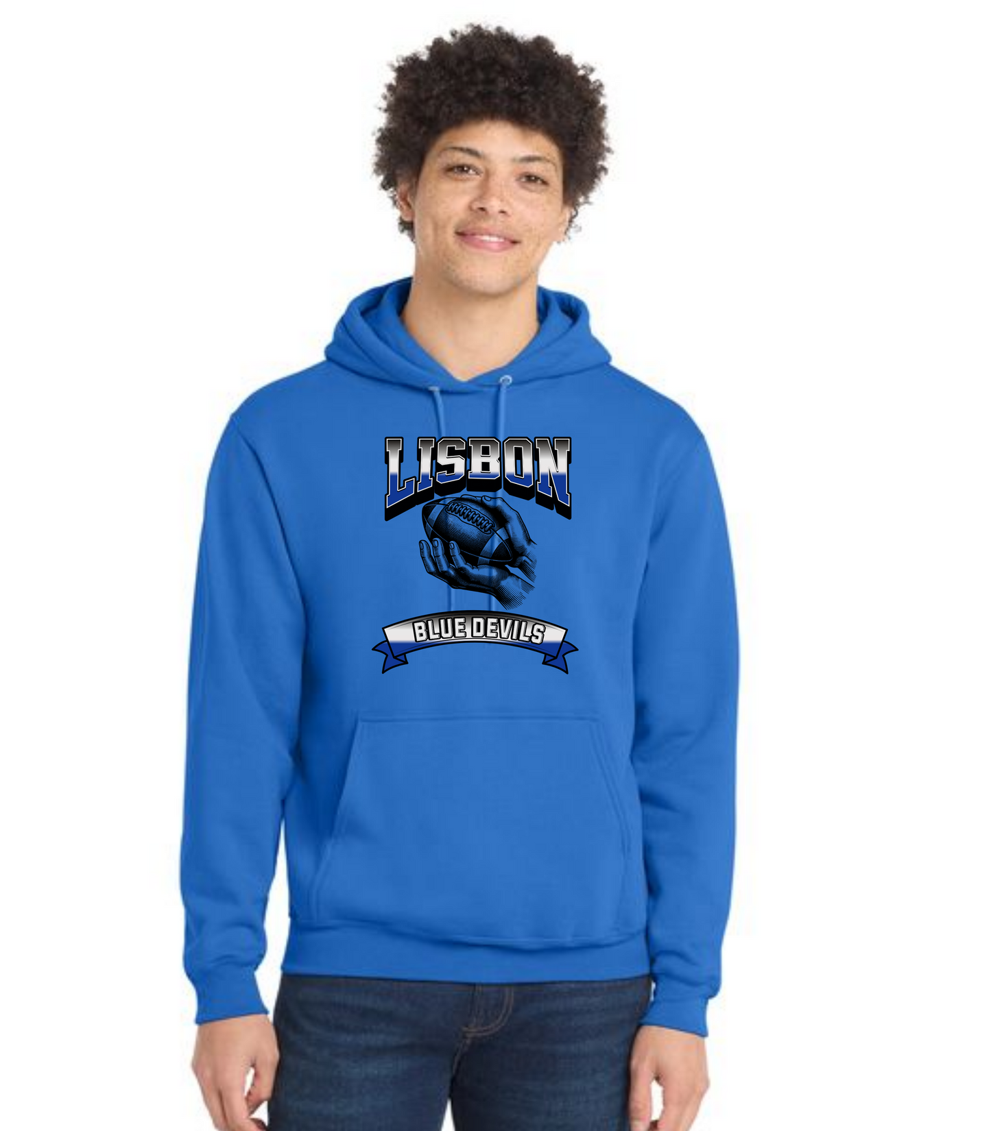 LISBON FOOTBALL PC78H Port & Company® Core Fleece Pullover Hooded Sweatshirt 8