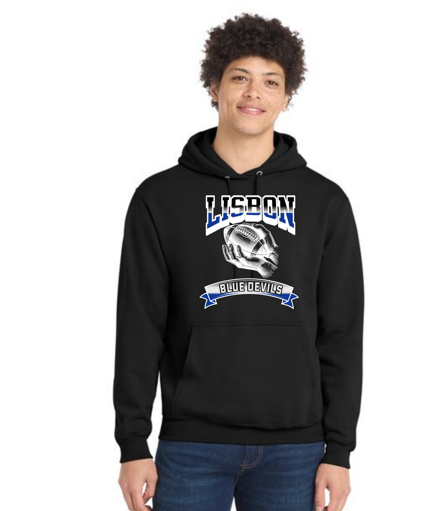 LISBON FOOTBALL PC78H Port & Company® Core Fleece Pullover Hooded Sweatshirt 8
