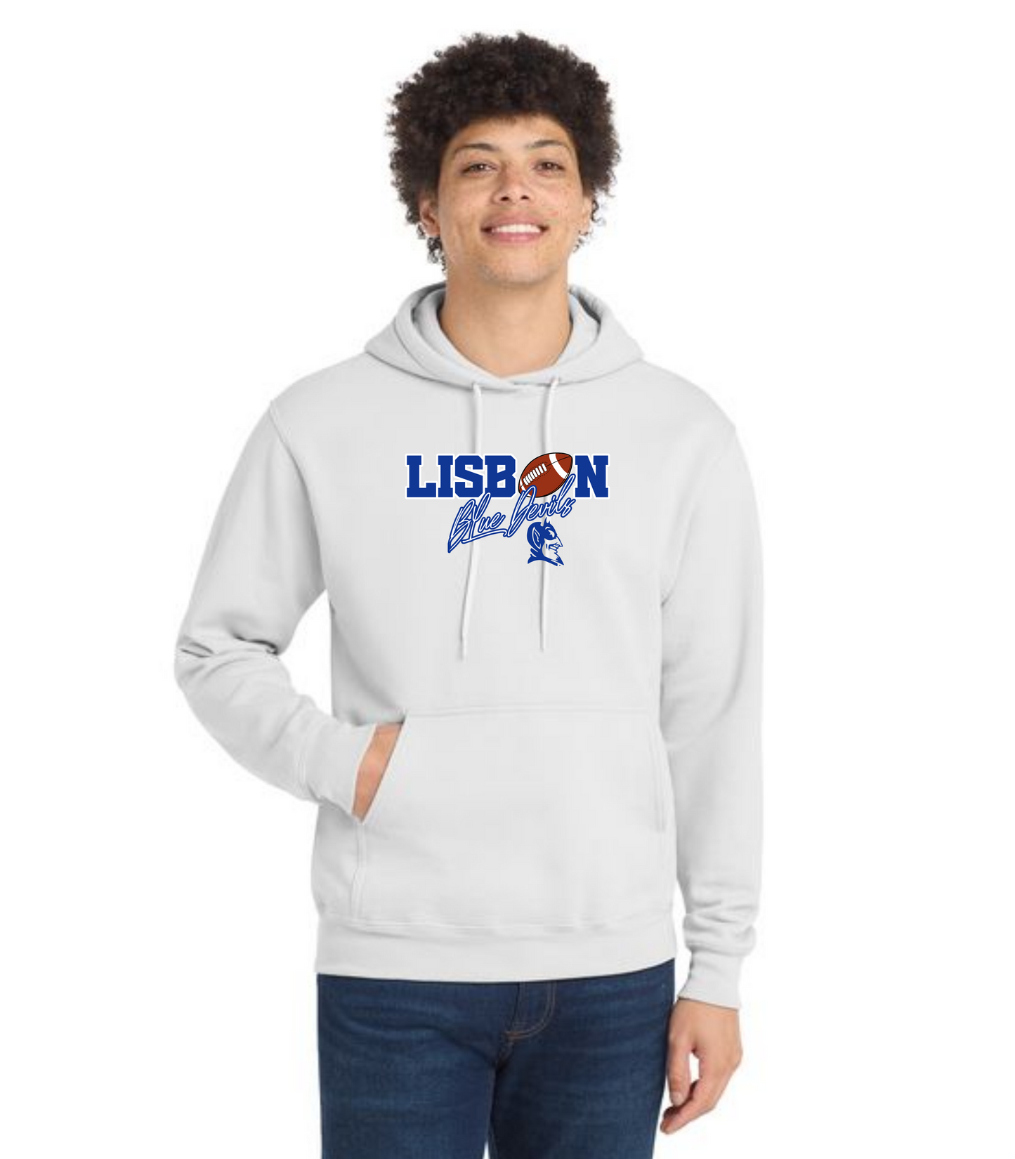 LISBON FOOTBALL PC78H Port & Company® Core Fleece Pullover Hooded Sweatshirt 10