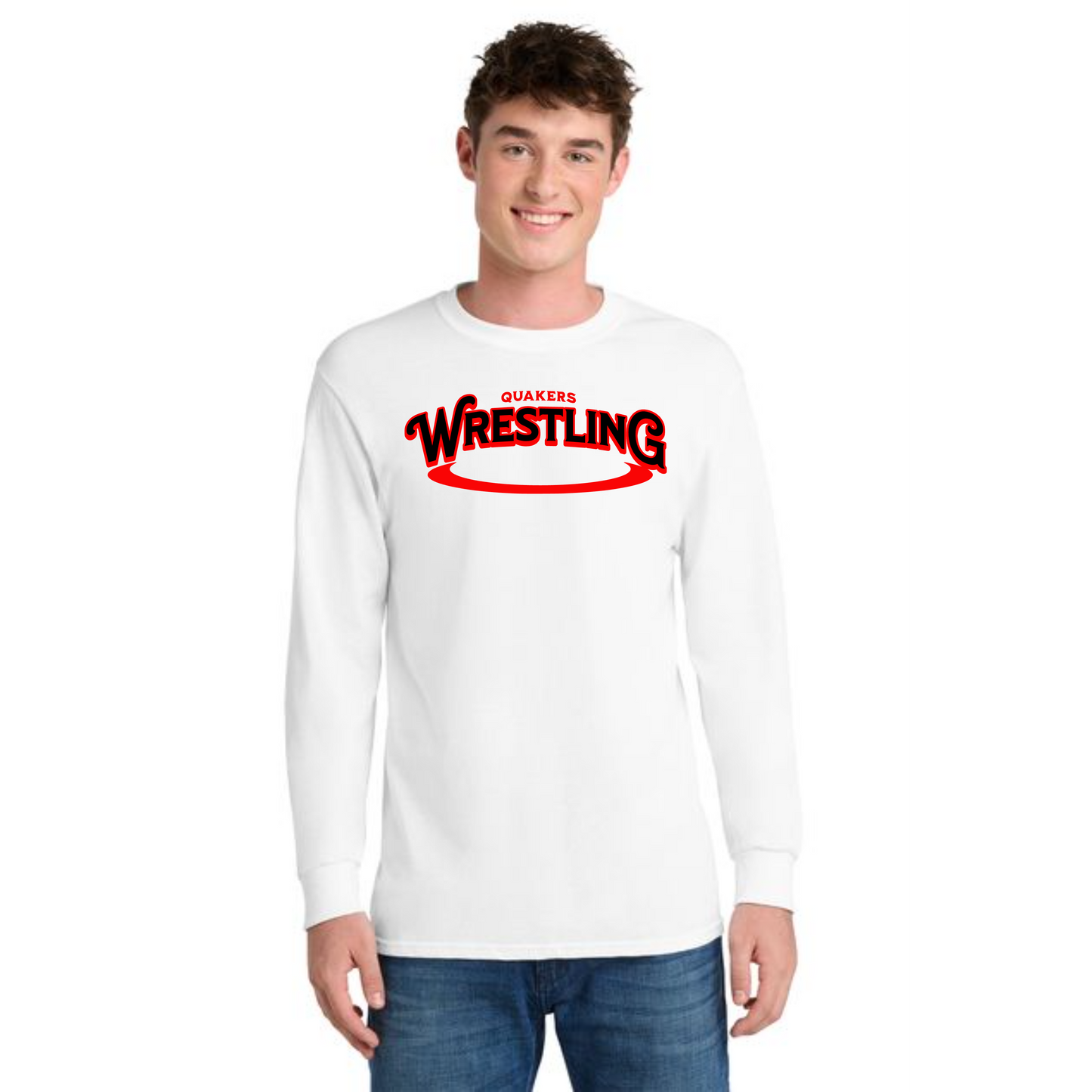 SALEM QUAKERS WRESTLING Port & Co™ PC54LS Long Sleeve Core Cotton Tee 11