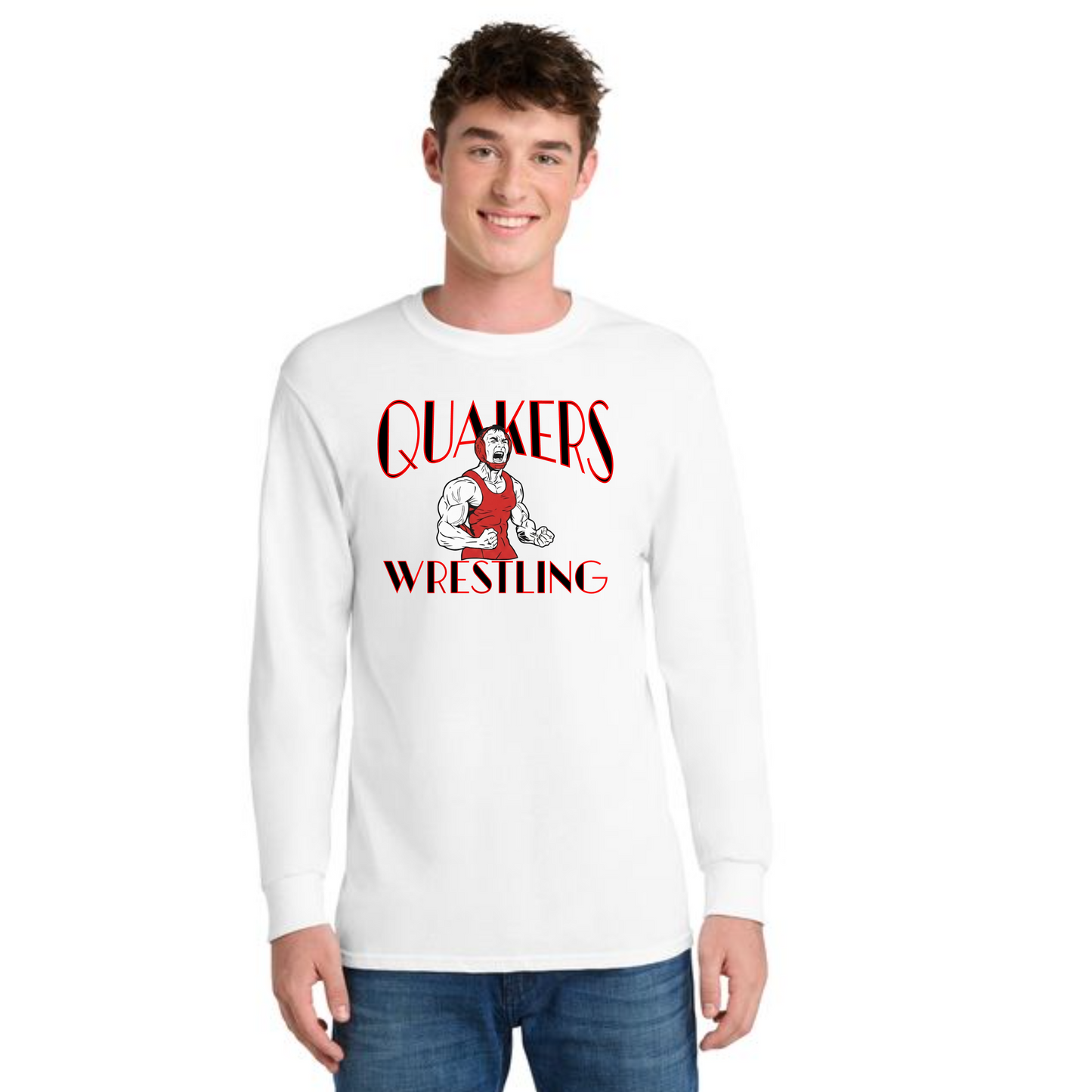 SALEM QUAKERS WRESTLING Port & Co™ PC54LS Long Sleeve Core Cotton Tee 4