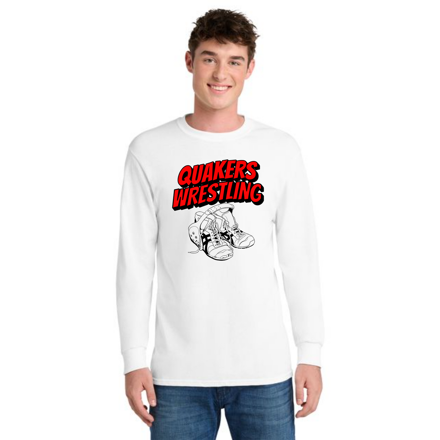 SALEM QUAKERS WRESTLING Port & Co™ PC54LS Long Sleeve Core Cotton Tee 6