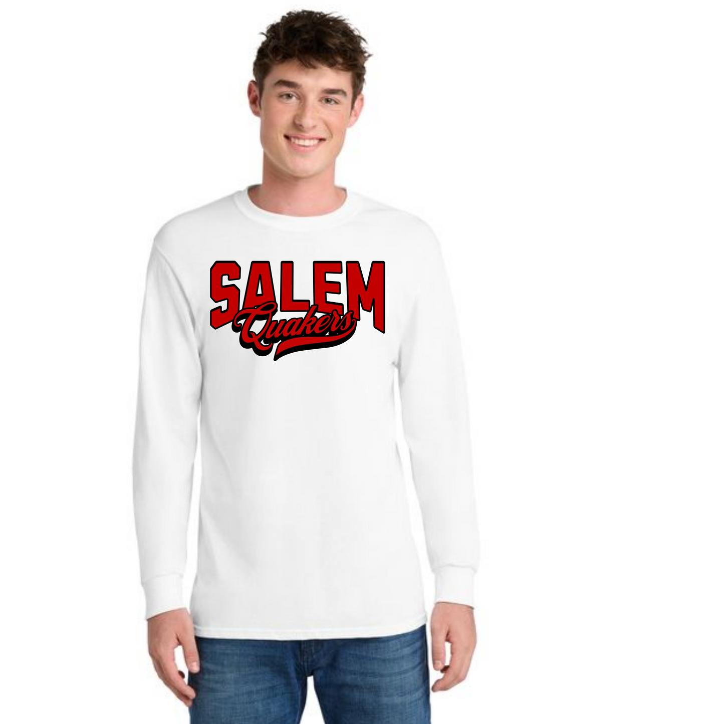 SALEM QUAKERS TAIL PC78H Port & Company® Core Fleece Pullover Hooded Sweatshirt 2
